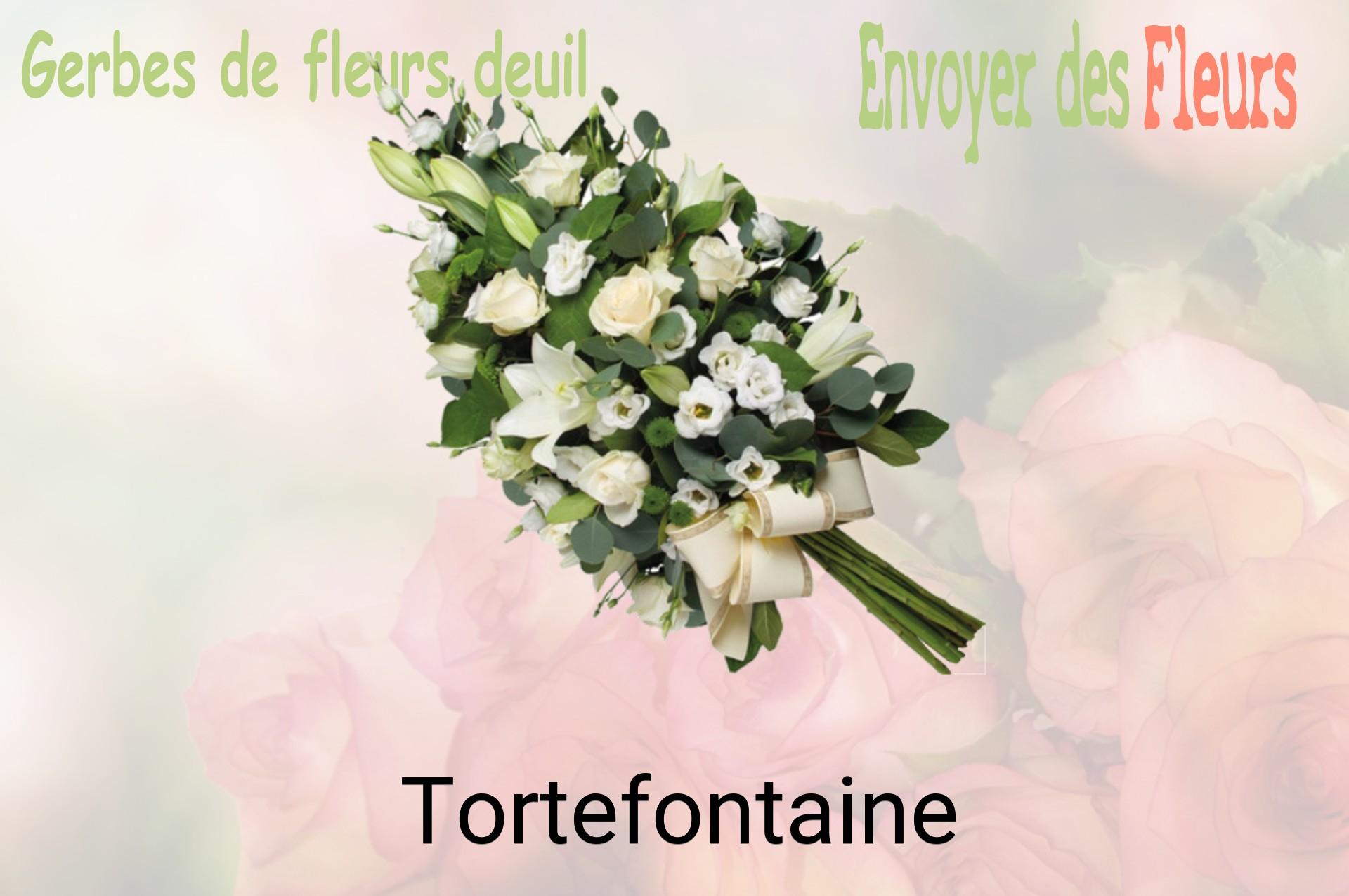 Gerbe de fleurs de deuil livrée à Tortefontaine